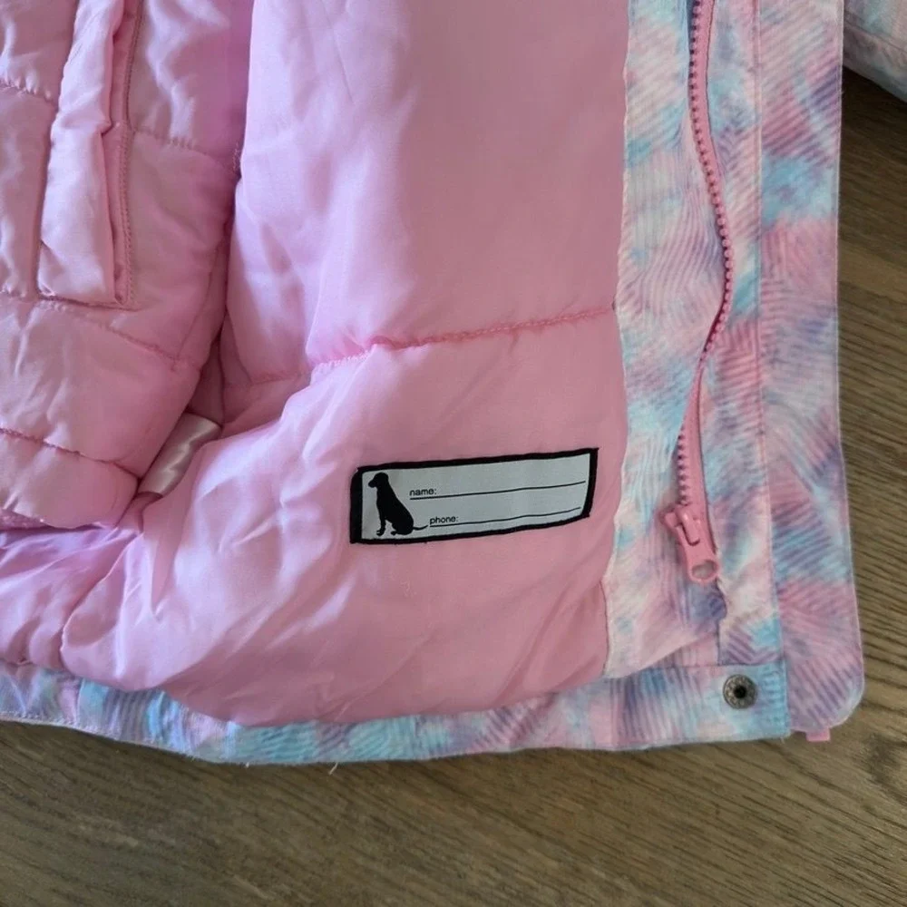 Eddie Bauer Girls 3-in-1 Winter Jacket Pink Pastel Hooded Puffer Coat M 10/12